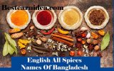 English Names Of All Spices