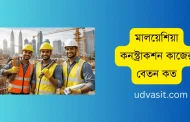 মালয়েশিয়া কনস্ট্রাকশন কাজের বেতন কত? সর্বশেষ আপডেট