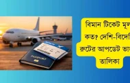 বিমান টিকেট মূল্য কত? দেশি-বিদেশি রুটের আপডেট ভাড়ার তালিকা